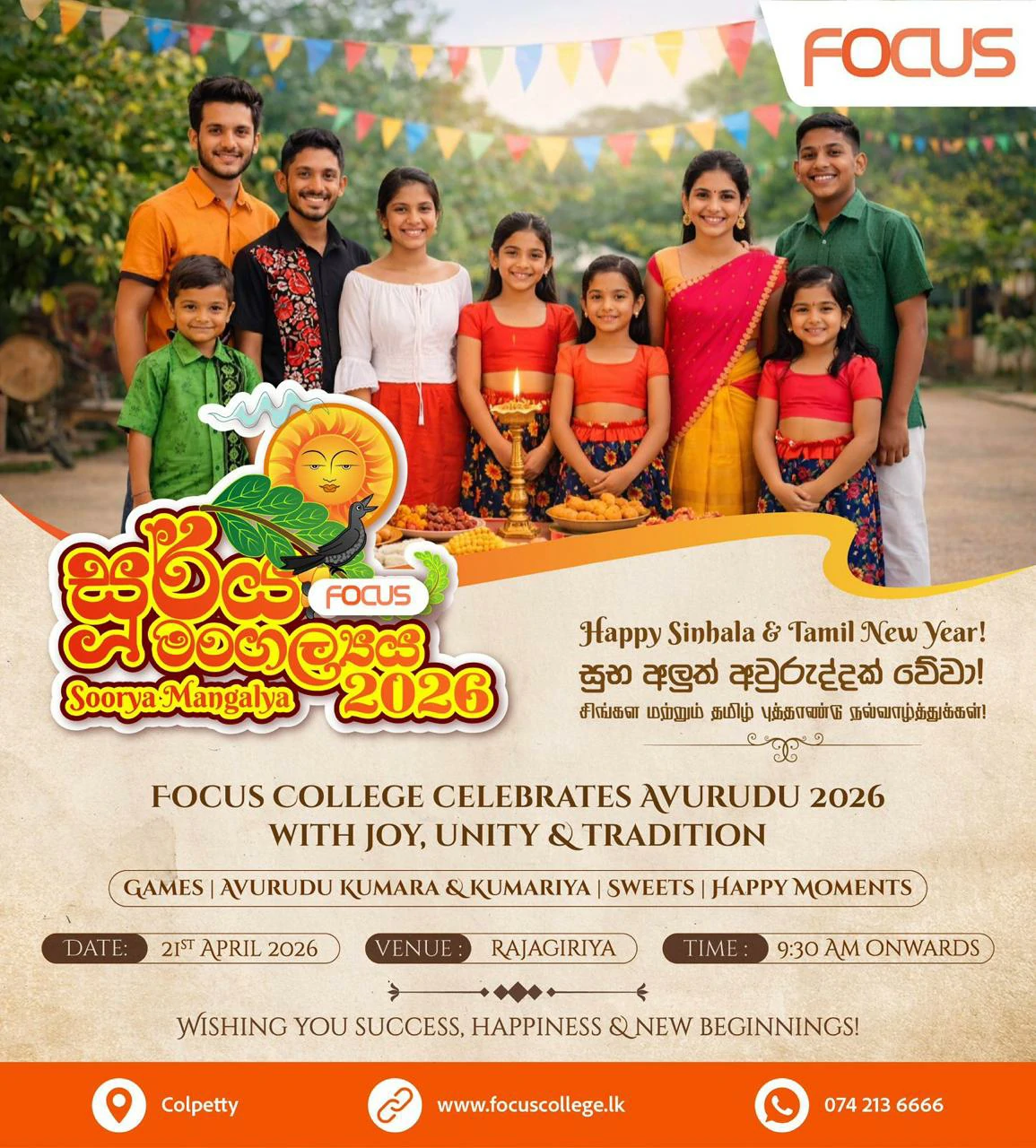 Soorya Mangalya Avurudu 2026 - Focus College